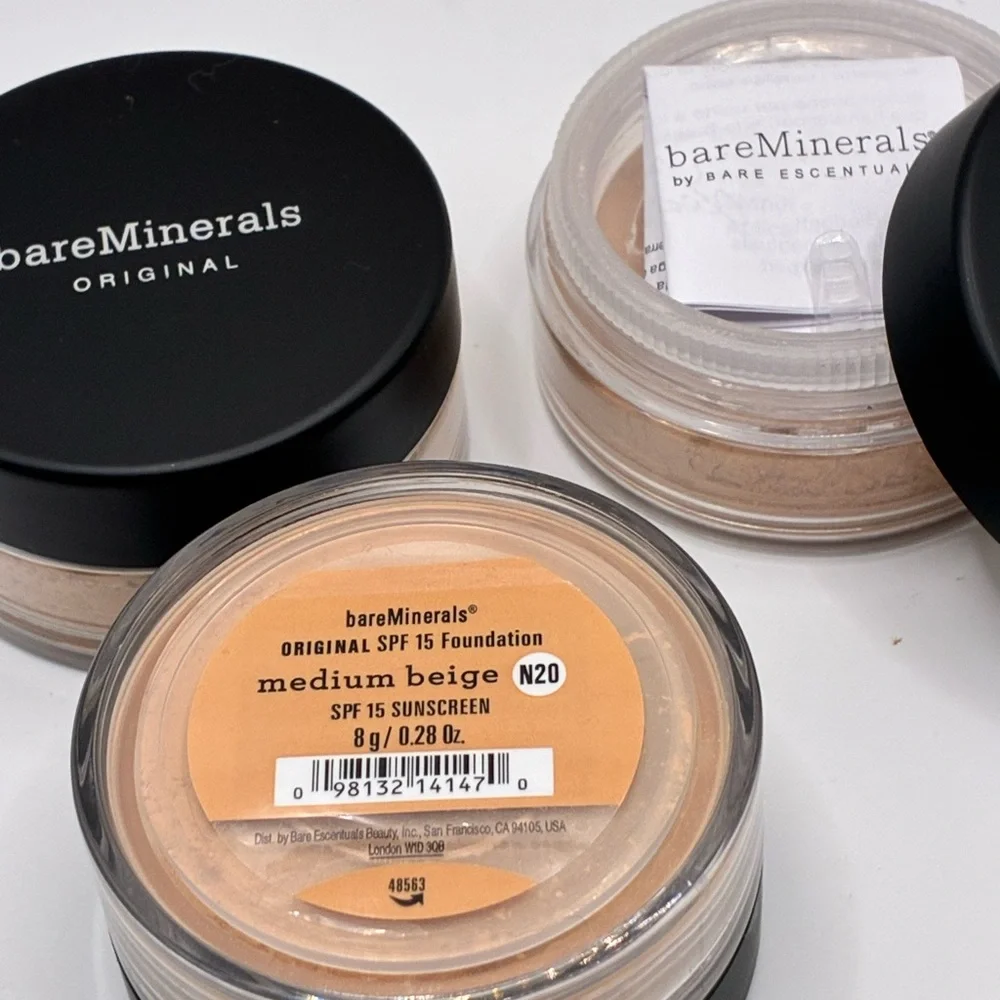 Lot of 3 BareMinerals Medium Beige original foundation spf
